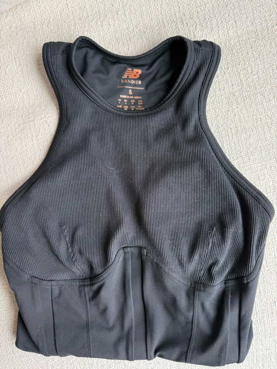 New Balance Tops - New Balance Black Ribbed High-Neck Sports Bra